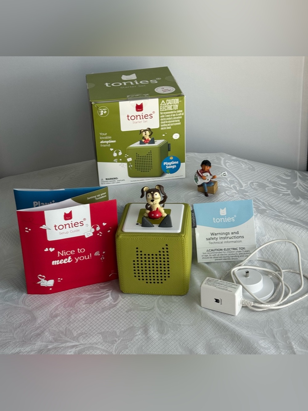 Toniebox Starter Set- Playtime Puppy-Green-w/ Coco Miguel Tonie-Like New!